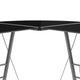 Black Top/Silver Frame |#| L-Shaped Computer Corner Glass Desk, Gaming Desk, Home Office Corner Desk, Black