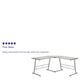 Clear Top/Silver Frame |#| L-Shaped Computer Corner Glass Desk, Gaming Desk, Home Office Corner Desk, Clear