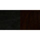 Black Vinyl Seat/Walnut Wood Frame |#| Ladder Back Walnut Wood Restaurant Barstool - Black Vinyl Seat