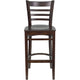 Walnut Wood Seat/Walnut Wood Frame |#| Ladder Back Walnut Wood Restaurant Barstool