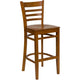 Cherry Wood Seat/Cherry Wood Frame |#| Ladder Back Cherry Wood Restaurant Barstool