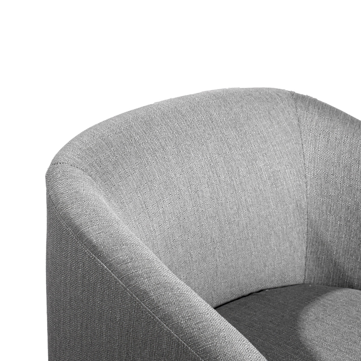 Light Gray |#| Traditional Club Style Accent Chair with 360° Swivel Metal Base in Light Gray