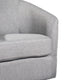 Light Gray |#| Traditional Club Style Accent Chair with 360° Swivel Metal Base in Light Gray