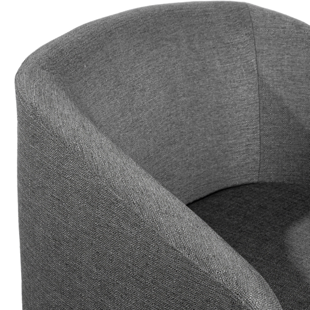 Dark Gray |#| Traditional Club Style Accent Chair with 360° Swivel Metal Base in Dark Gray