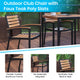 Teal |#| 30inch x 48inch Faux Teak Patio Table, 4 Chairs and Teal 9FT Patio Umbrella with Base