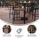 Teak |#| Commercial Grade Outdoor All-Weather Bar Stool with Poly Resin Slats - Teak