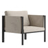 Lea Indoor/Outdoor Patio Chair with Cushions - Modern Steel Framed Chair with Storage Pockets