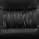 Black LeatherSoft/Black Frame |#| Black LeatherSoft Executive Side Reception Chair with Black Frame - Home Office