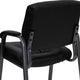 Black LeatherSoft/Titanium Gray Frame |#| Black LeatherSoft Executive Side Reception Lounge Chair with Titanium Gray Frame