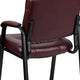 Burgundy LeatherSoft/Black Frame |#| Burgundy LeatherSoft Executive Side Reception Chair w/ Black Frame - Home Office