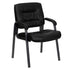 LeatherSoft Executive Side Reception Chair with Powder Coated Frame