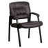 LeatherSoft Executive Side Reception Chair with Powder Coated Frame