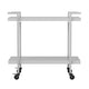 Gray/Brushed Nickel Frame |#| Mobile 2 Tier Home Office Printer Cart with Side Storage-Gray/Brushed Nickel