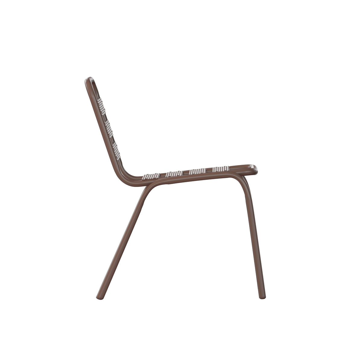 Bronze |#| Commercial Bronze Indoor-Outdoor Restaurant Stack Chair with Triple Slat Back