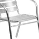 Heavy Duty Commercial Aluminum Indoor-Outdoor Slat-Back Restaurant Stack Chair