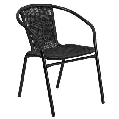 Lila Rattan Indoor-Outdoor Restaurant Stack Chair