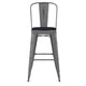 Black Seat/Clear Coated Frame |#| Indoor Bar Height Stool with Poly Resin Colorful Seat - Clear Coated/Black