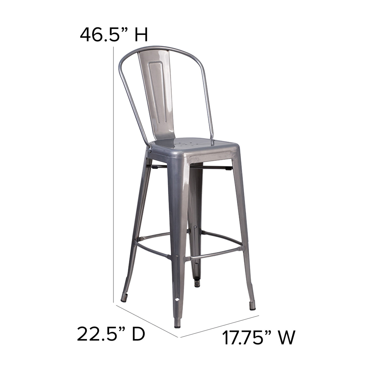 Teak Seat/Clear Coated Frame |#| Indoor Bar Height Stool with Poly Resin Colorful Seat - Clear Coated/Teak