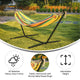 Tropical Multi |#| 2 Person Cotton Hammock with All-Weather Heavy Duty Stand-Tropical Multicolor