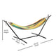 Tropical Multi |#| 2 Person Cotton Hammock with All-Weather Heavy Duty Stand-Tropical Multicolor