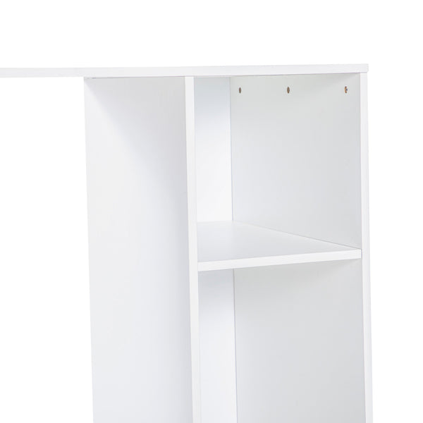 White |#| Space-Saving Mini Fridge Organizer Shelf with Cubby Storage in White