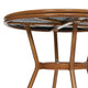 Indoor/Outdoor Commercial Bistro Set with Table and 4 Chairs in Blk/Wht