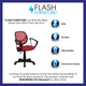 Red |#| Low Back Red Mesh Back Adjustable Height Swivel Task Office Chair with Arms