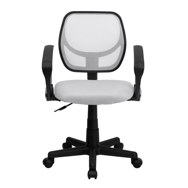 Green |#| Low Back Green Mesh Back Adjustable Height Swivel Task Office Chair with Arms