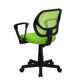 Green |#| Low Back Green Mesh Back Adjustable Height Swivel Task Office Chair with Arms