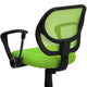 Green |#| Low Back Green Mesh Back Adjustable Height Swivel Task Office Chair with Arms