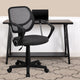 Gray |#| Low Back Gray Mesh Back Adjustable Height Swivel Task Office Chair with Arms