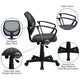 Gray |#| Low Back Gray Mesh Back Adjustable Height Swivel Task Office Chair with Arms