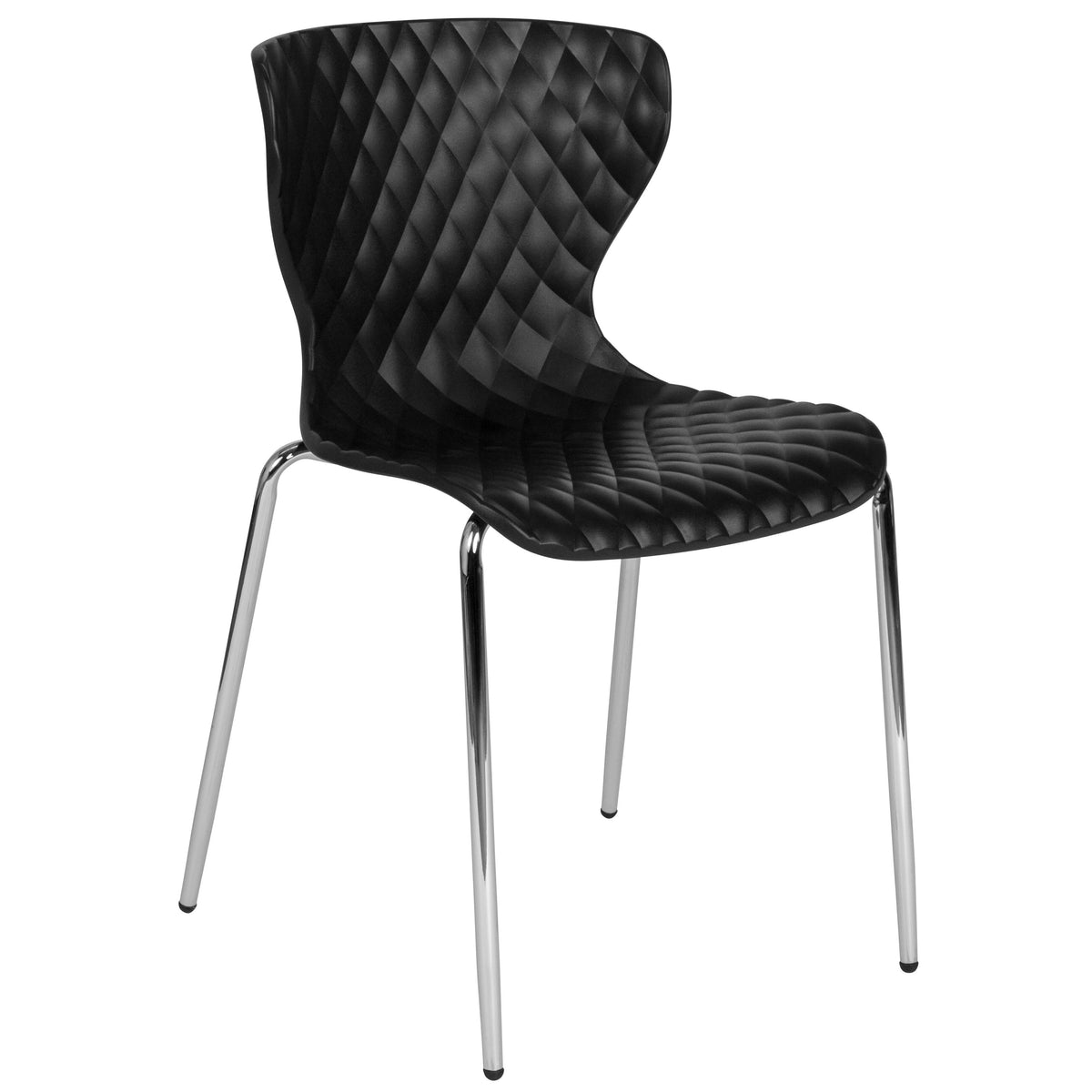 Black |#| Contemporary Design Black Plastic Stack Chair