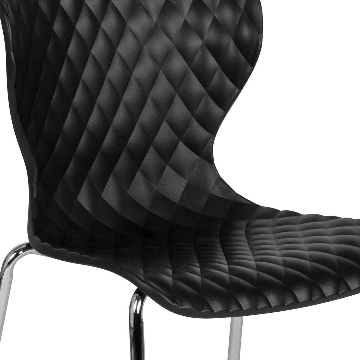 Black |#| Contemporary Design Black Plastic Stack Chair