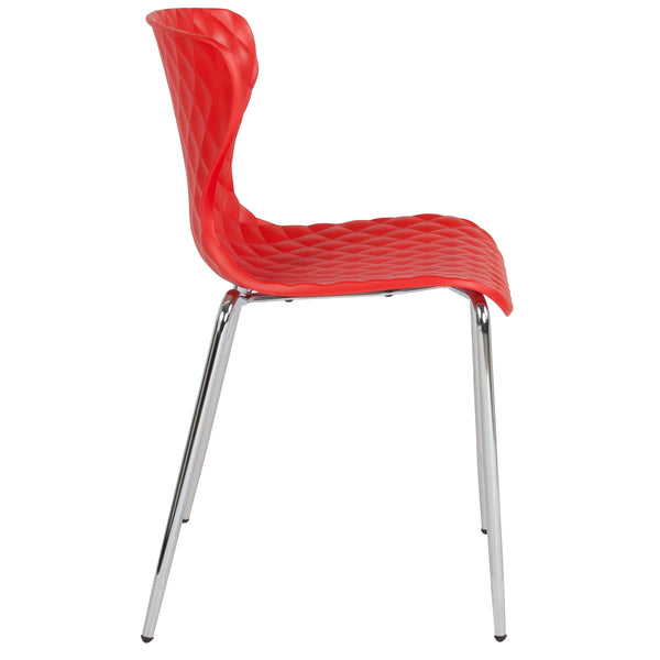 Red |#| Contemporary Design Red Plastic Stack Chair