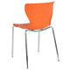 Orange |#| Contemporary Design Orange Plastic Stack Chair