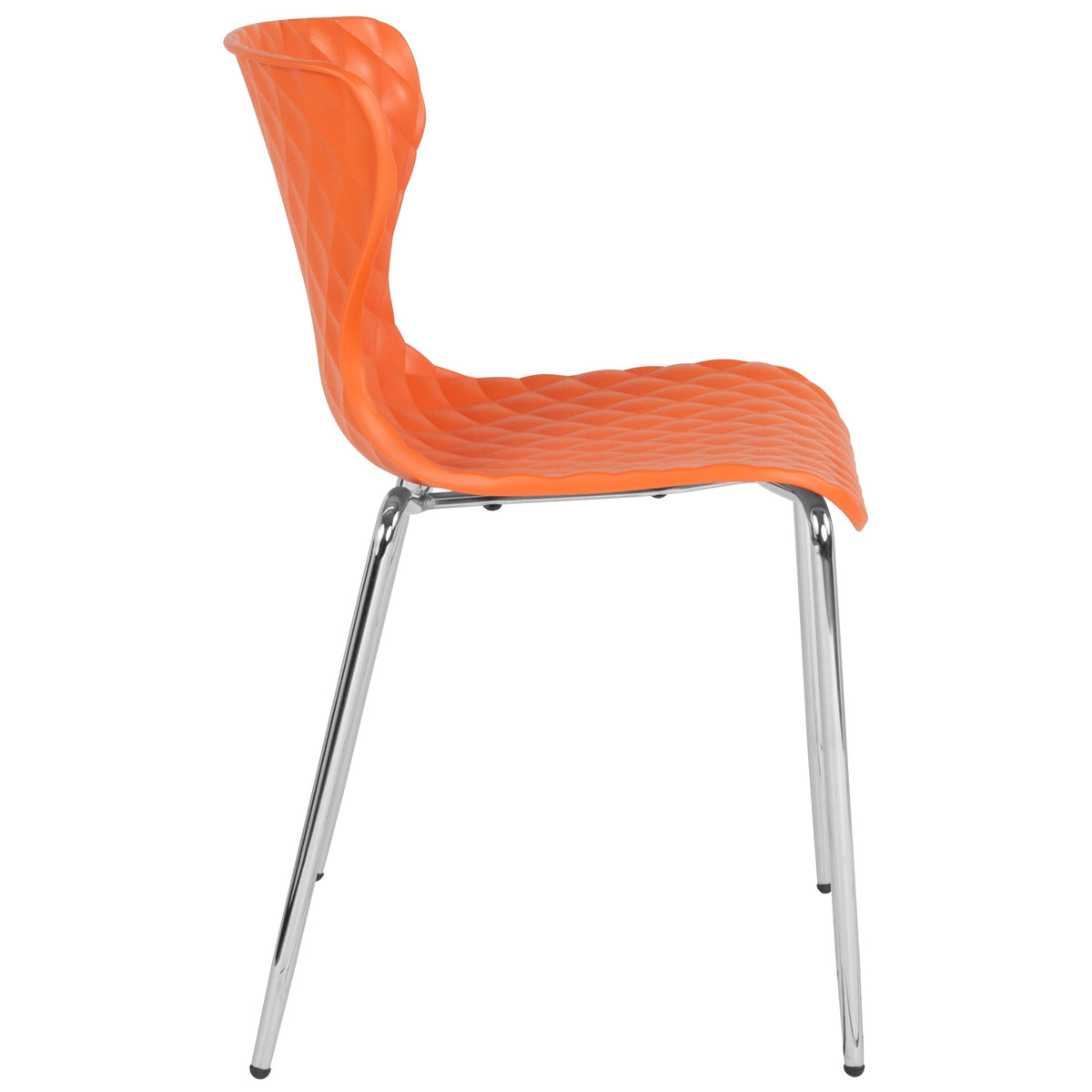 Orange |#| Contemporary Design Orange Plastic Stack Chair