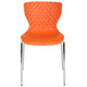 Orange |#| Contemporary Design Orange Plastic Stack Chair