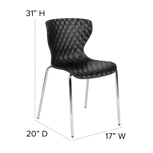 Black |#| Contemporary Design Black Plastic Stack Chair