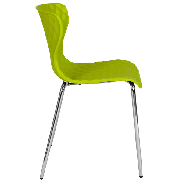 Citrus Green |#| Contemporary Design Citrus Green Plastic Stack Chair