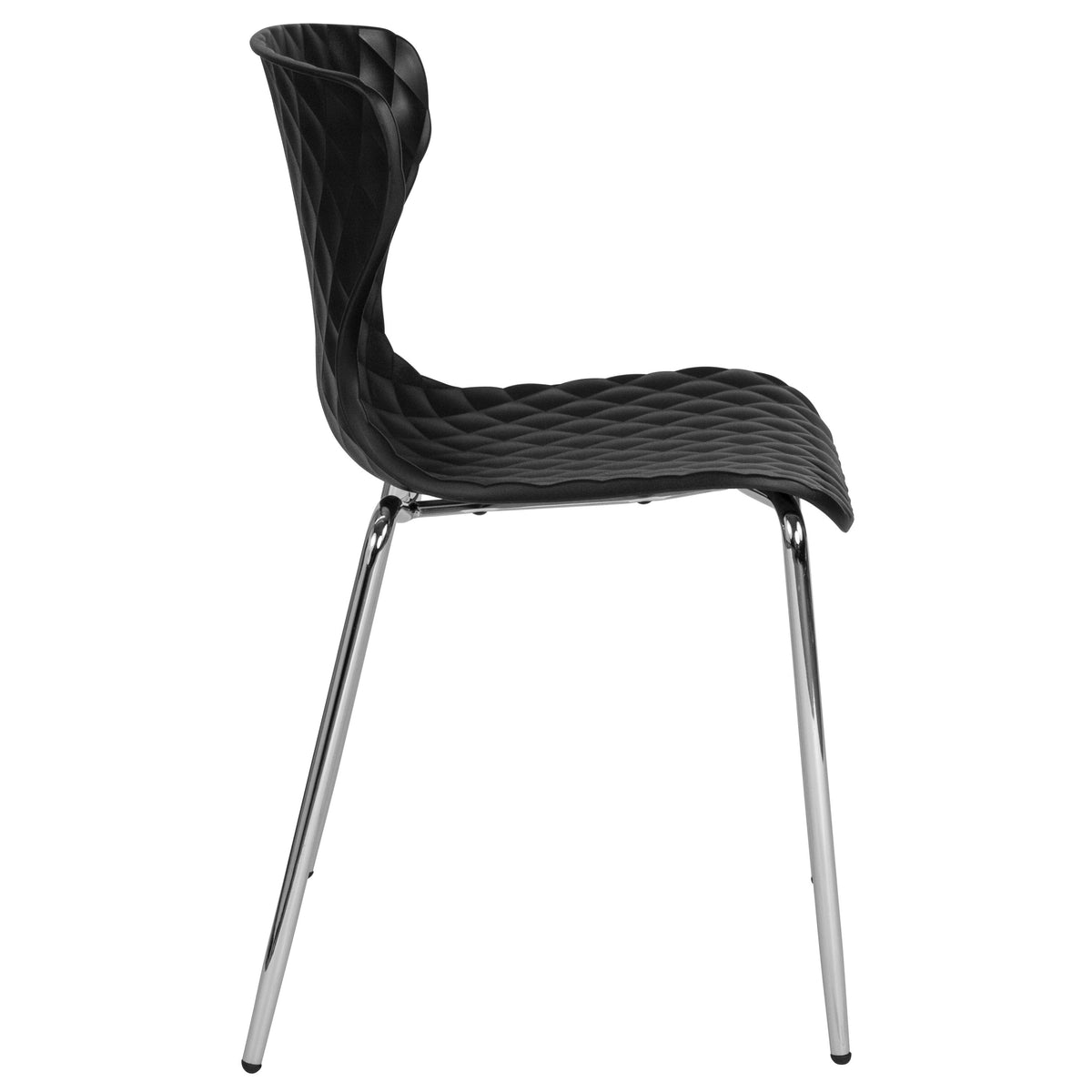 Black |#| Contemporary Design Black Plastic Stack Chair