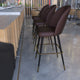 Brown LeatherSoft |#| Commercial Grade 30inch Armless Barstool with Contoured Back in Brown LeatherSoft