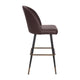 Brown LeatherSoft |#| Commercial Grade 30inch Armless Barstool with Contoured Back in Brown LeatherSoft