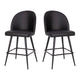 Black LeatherSoft |#| Commercial Grade 26inch Armless Stools with Contoured Backs in Black LeatherSoft