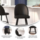 Black LeatherSoft |#| Commercial Grade 26inch Armless Stools with Contoured Backs in Black LeatherSoft
