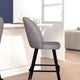 Gray Faux Linen |#| Commercial Grade 26inch Armless Stools with Contoured Backs in Gray Faux Linen