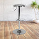 Chrome |#| Adjustable Height Retro Barstool with Ergonomic Molded Seat in Chrome Finish