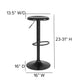 Black |#| Adjustable Height Retro Barstool with Ergonomic Molded Seat in Black Finish