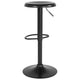 Black |#| Adjustable Height Retro Barstool with Ergonomic Molded Seat in Black Finish