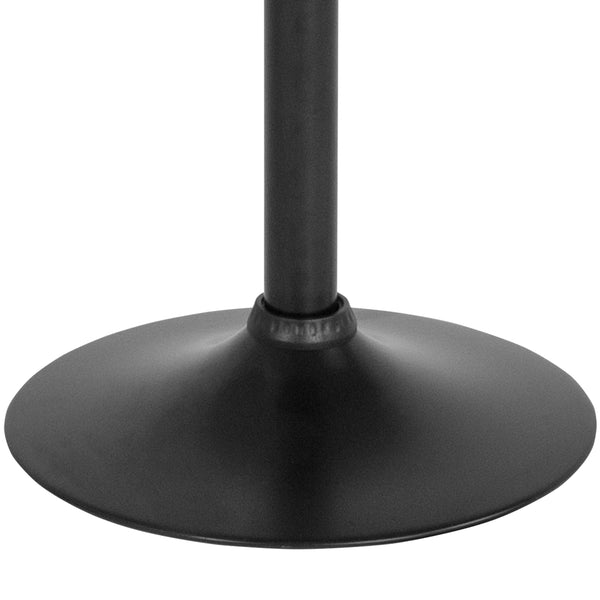 Black |#| Adjustable Height Retro Barstool with Ergonomic Molded Seat in Black Finish